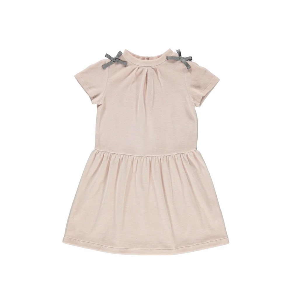 Bebe organic dress velour dress rose petal girls size 6